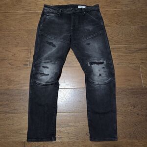 G-STAR RAW Jeans 32x30 W32 L30 5620 3D Slim Washed Dark Black Denim Size